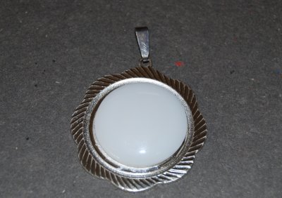 Medaljong Silverfärg platta 25mm
